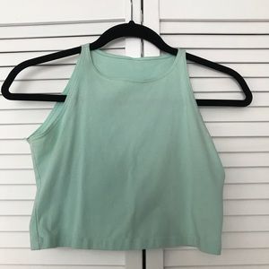American Apparel light teal crop top